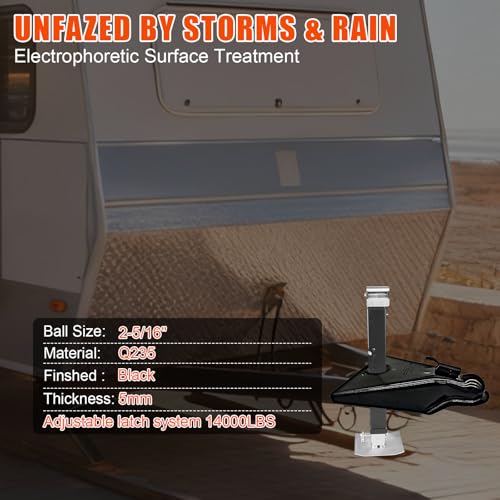 2-5/16" Trailer Coupler, 14,000 lbs for Trucks - Product Imagery