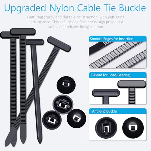 Upgrade Cable Tie Buckle Nylon Universal Heavy Duty Self Lock, - Product Imagery