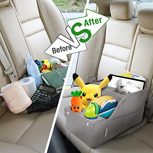MULISOFT Car Backseat Organizer with 11 Pockets & 2 Cup Holders, - Product Imagery