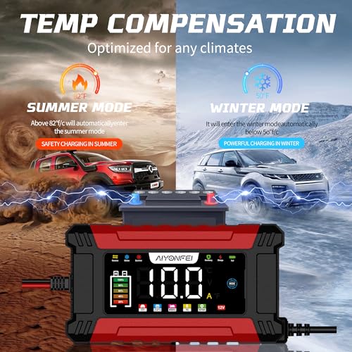 Car Battery Charger 12V 10Amp Fully Automatic Smart Trickle - Product Imagery