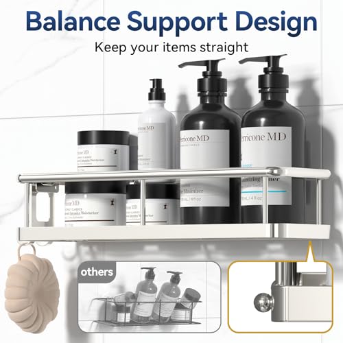 YASONIC Shower Caddy Adhesive, Rustproof Shower Organizer, Large - Product Imagery
