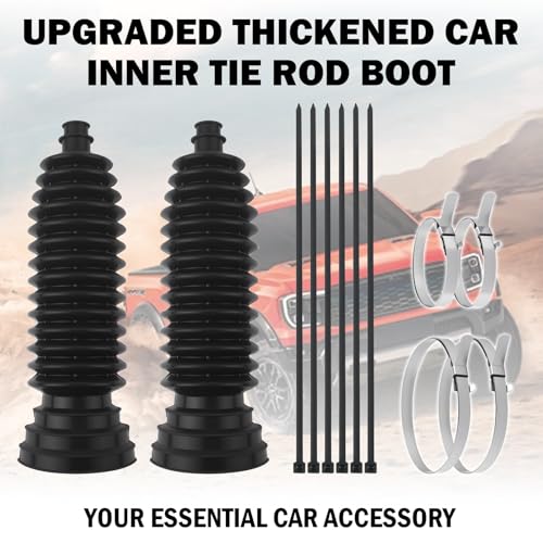 2PCS Thick Silicone Car Inner Tie Rod Boot Upgrade Large - Product Imagery