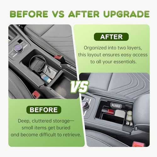 HGWEI Center Console Organizer for 2025 2026 VW Tiguan Interior - Product Imagery