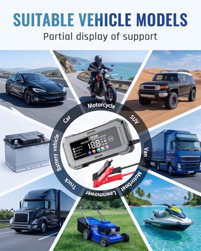 Car Battery Charger Automatic Trickle Charger and Battery - Product Imagery