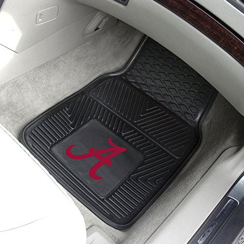 FANMATS 8761 Alabama Crimson Tide 2-Piece Heavy Duty Vinyl Car - Product Imagery