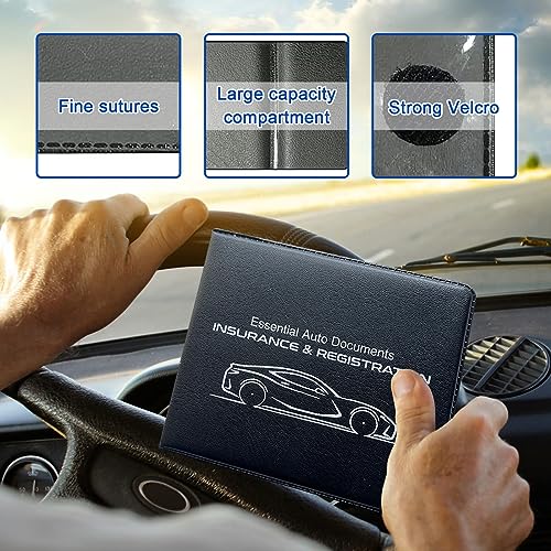 Ziciner Car Registration Insurance Holder, 2Pack Essential Auto - Product Imagery