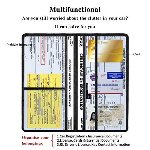 TILDOSAC 2Pack Leather Car Registration and Insurance Card - Product Imagery