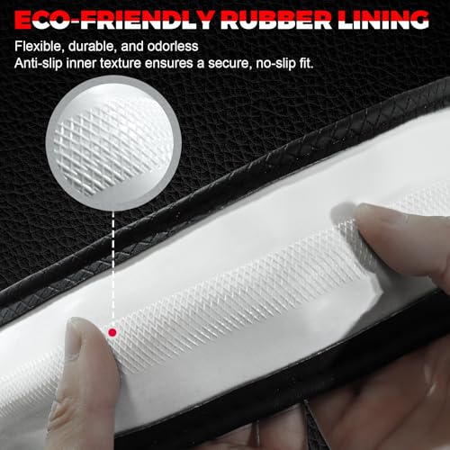 Ouzorp Car Steering Wheel Cover, Microfiber Leather Steering - Product Imagery