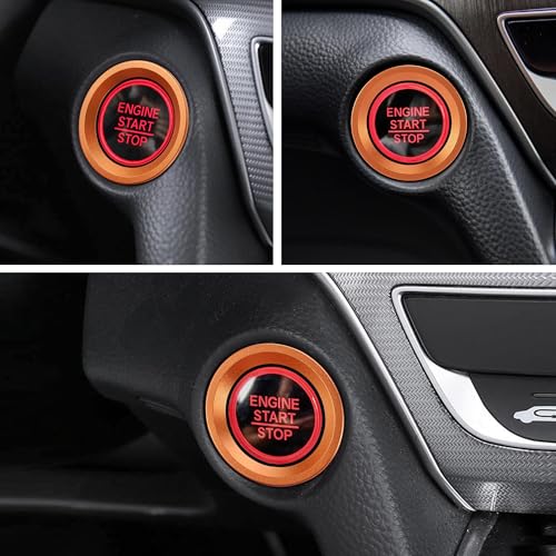 TOMALL Aluminum Engine Start Stop Push Button Cover Trim - Product Imagery