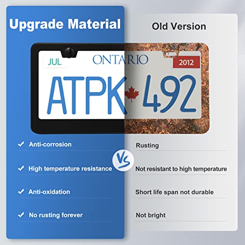 QUANQIUFEI 2 Pack License Plate Frames, Stainless Steel Car - Product Imagery