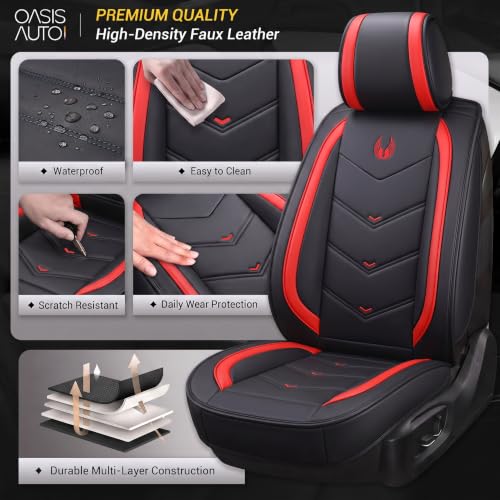 Seat Covers Full Set, Black Seat Covers for Cars 5 Seats, Car - Product Imagery