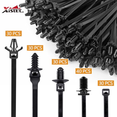 Xislet 160Pcs Nylon Universal Cable Tie Buckle Zip Tie Clips for - Product Imagery