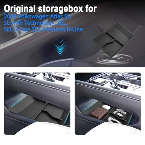 SHAOHAO for 2026 Volkswagen Atlas Under Console Organizer for - Product Imagery