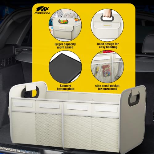 MIKKUPPA Car Trunk Organizer - 70L Collapsible SUV Trunk - Product Imagery
