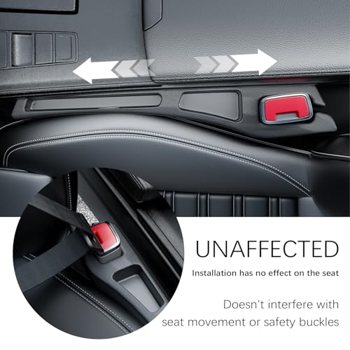 2PCS Car Seat Gap Filler Organizer,2 in 1 Car Gap Filler (Black) - Product Imagery