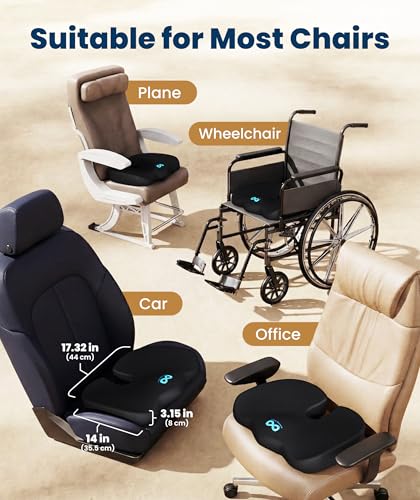 Everlasting Comfort Doctor Recommended Memory Foam Seat Cushion - Product Imagery