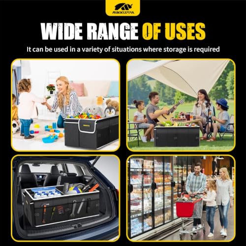 MIKKUPPA Trunk Organizer with Lid - 65L Collapsible Car Organizer - Product Imagery