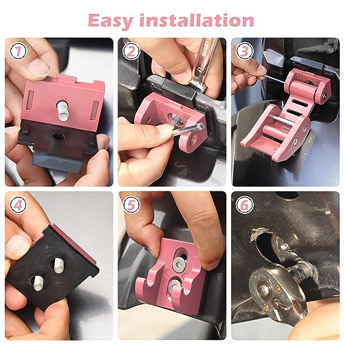 RT-TCZ for Wrangler Hood Latches Catch Kit Compatible with Jeep - Product Imagery