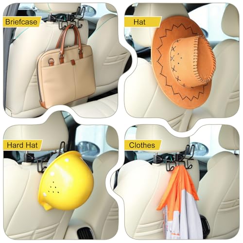 Hard Hat Holder for Truck Car Helmet Organizer, Triple Hooks, - Product Imagery