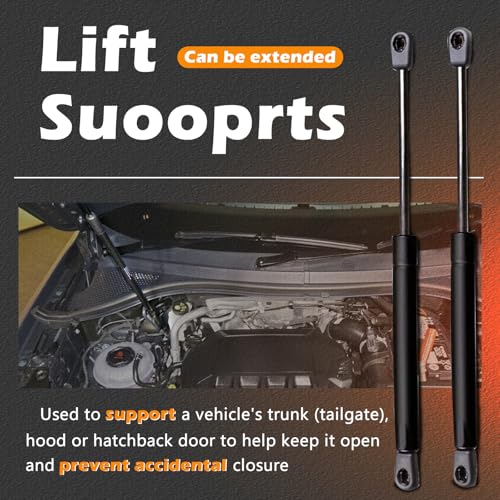 27.18 in 2 PCS Hood Lift Support Struts Gas Spring Shocks Rod - Product Imagery