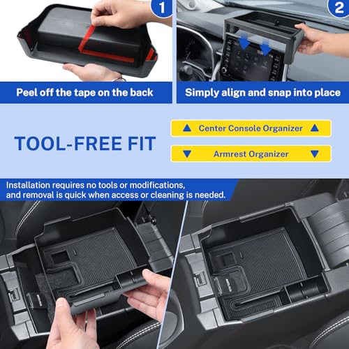 2PCS Center Console & Dashboard Organizer Set for Toyota Corolla - Product Imagery