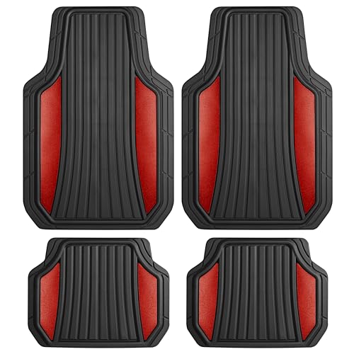 Motor Trend ChromeTech Car Floor Mats Full Set - Durable Rubber - Product Imagery
