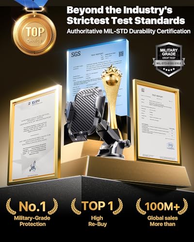 andobil Car Phone Holder, 2026 Military-Grade 89lbs Strongest - Product Imagery