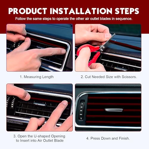 20PCS Car Vent Outlet Trim, Waterproof Car Air Conditioner - Product Imagery