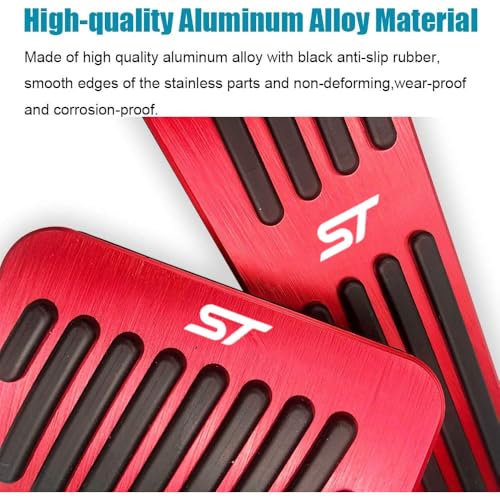 LEXLEY 2PCS Anti-Slip Aluminum Brake Gas Pedal Pads,Auto No - Product Imagery