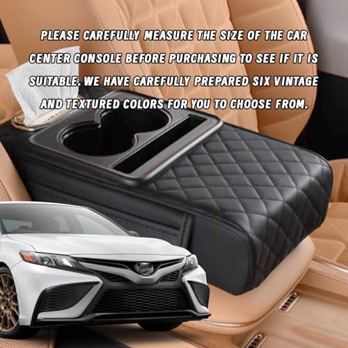 Car Armrest Cushion, 5 in 1 Center Console Cover with 2 Cup - Product Imagery