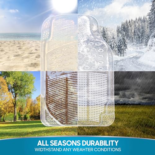 BDK 4-Piece Rubber Transparent Clear Floor Mats Heavy Duty for - Product Imagery