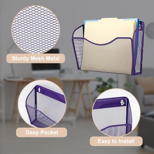 EASEPRES 3 Single Pocket Mesh Hanging File Organizer, Vertical - Product Imagery