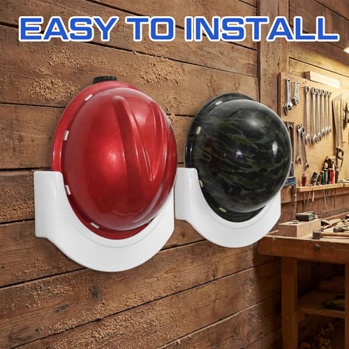 4 Pack Wall Mounted Hard Hat Storage Rack 9.65 x 5.91 Inches - Product Imagery