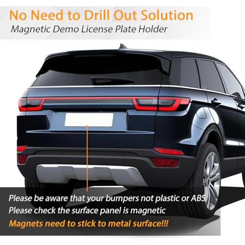4 Pack License Plate Magnet, Premium Rubber Coated Magnetic - Product Imagery