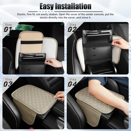 SINGARO Bling Center Console Arm Rest Cover for Car, Middle - Product Imagery