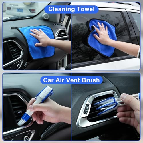 Windshield Cleaner Tool, 14Pcs Car Interior Cleaning Kit, Car - Product Imagery