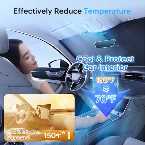 KUST Windshield Sun Shade for 2017-2026 Tesla Model Y/Model 3 - Product Imagery