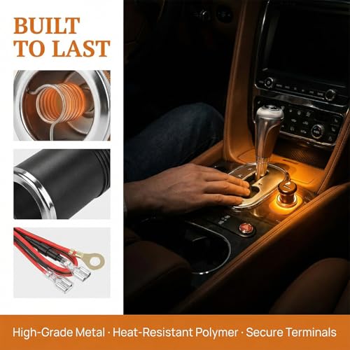 Car Cigarette Lighter, 12V Metal Vehicle Cigarette Lighter - Product Imagery