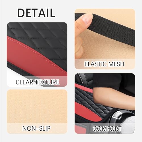 IHOTDER Patchwork Leather Center Console Covers for - Product Imagery