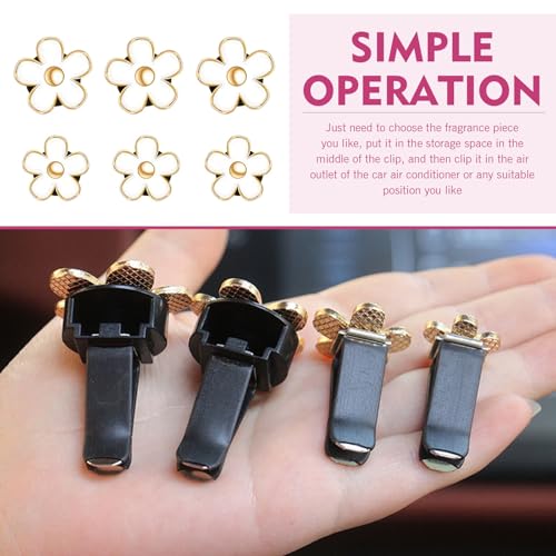 6 PCS Small Daisy Air Conditioning Vent Ornament, Creative Small - Product Imagery