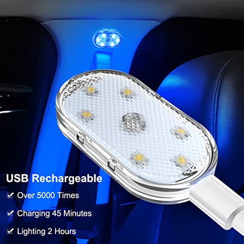 4Pcs Car LED Lights Interior Wireless, 7 Colors Interior Car - Product Imagery