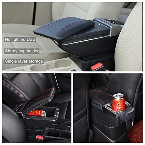Leather Car Center Console Armrest Box Compatible with Honda - Product Imagery