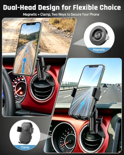 Car Phone Mount for Jeep Wrangler JL 2018-2023 Gladiator JT - Product Imagery