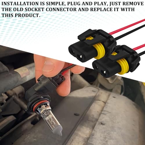 Headlight Connector Plug Fog Light Headlight Wiring Harness - Product Imagery