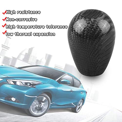 RYANSTAR Carbon Fiber Shift Knob with Adapters Oval Ball Black - Product Imagery