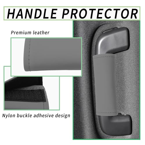 carleef 2PCS Leather Inside Car Door Handle Protector,Colorful - Product Imagery