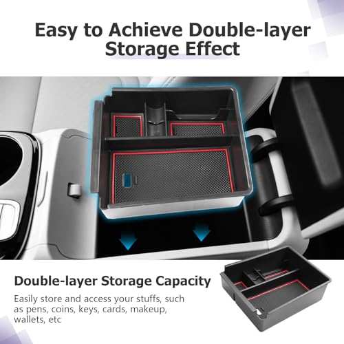 LUWU 2025 2026 Hynudai Tucson Center Console Organizer 2022-2026 - Product Imagery