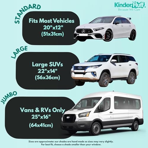 Car Window Shades - Certified 99.79% UVA & 99.95% UVB sun - Product Imagery