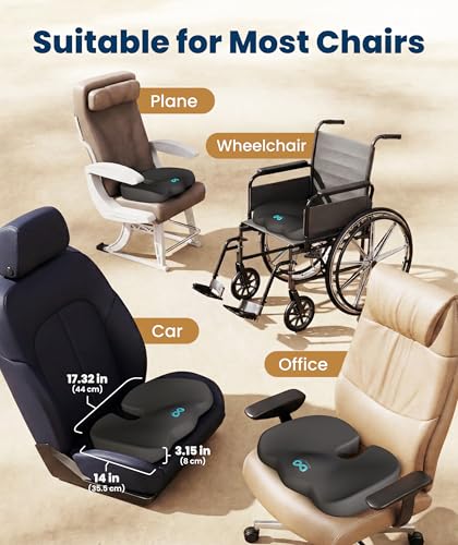 Everlasting Comfort Doctor Recommended Memory Foam Seat Cushion - Product Imagery