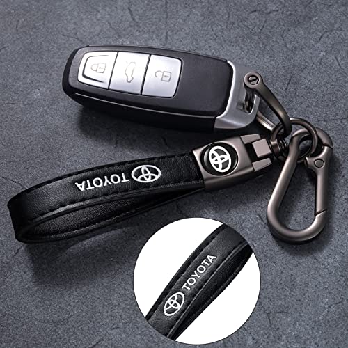 leather car keychain set for Toyota Corolla, RAV4, Highlander - Product Imagery